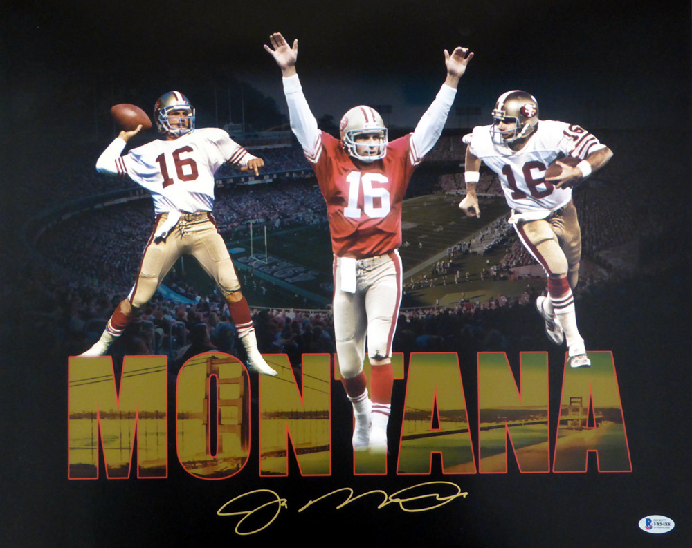 Joe Montana Autographed Signed 16x20 Photo San Francisco 49ers Beckett Authentic