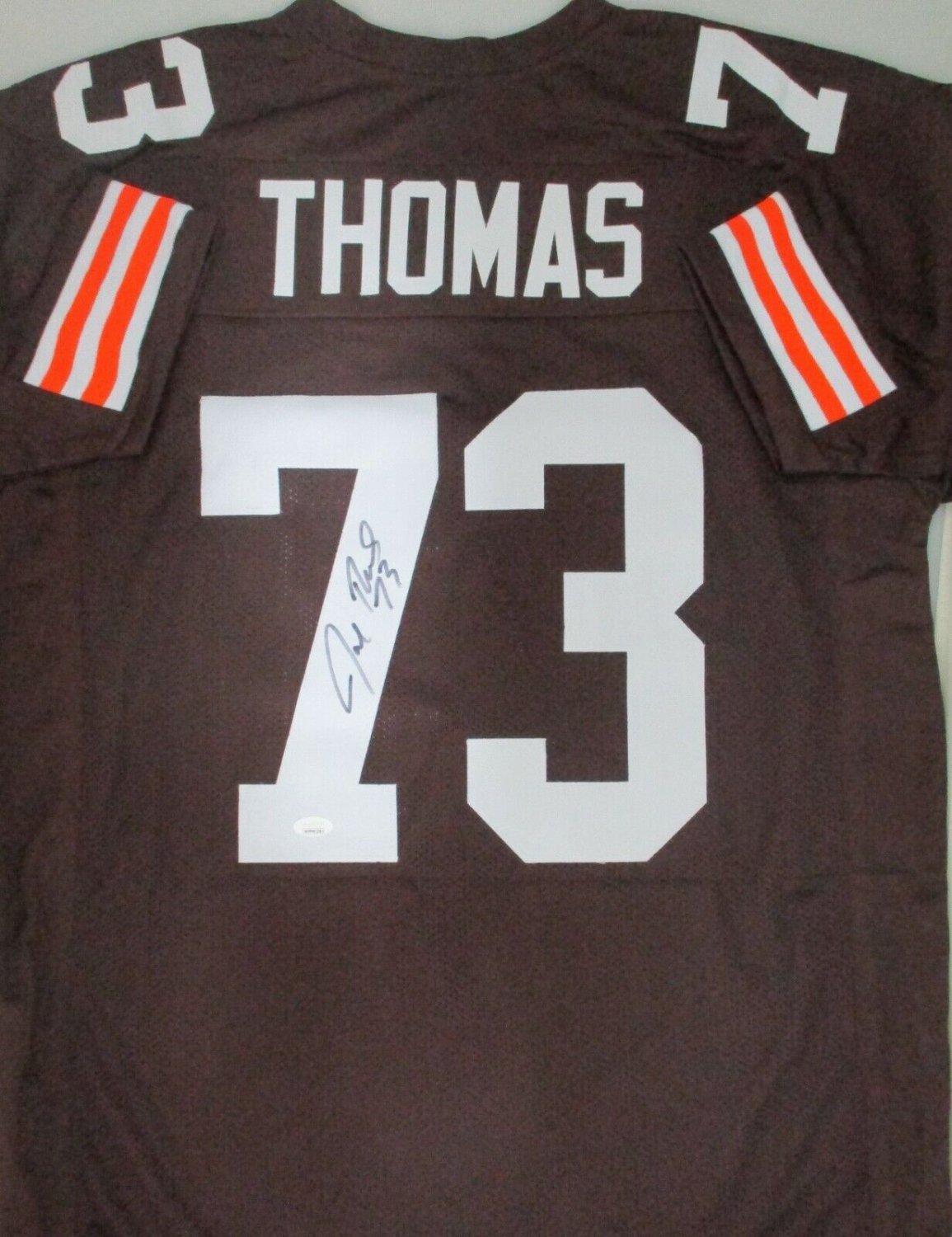 Joe Thomas Autographed Signed Browns Custom Replica Brown Jersey