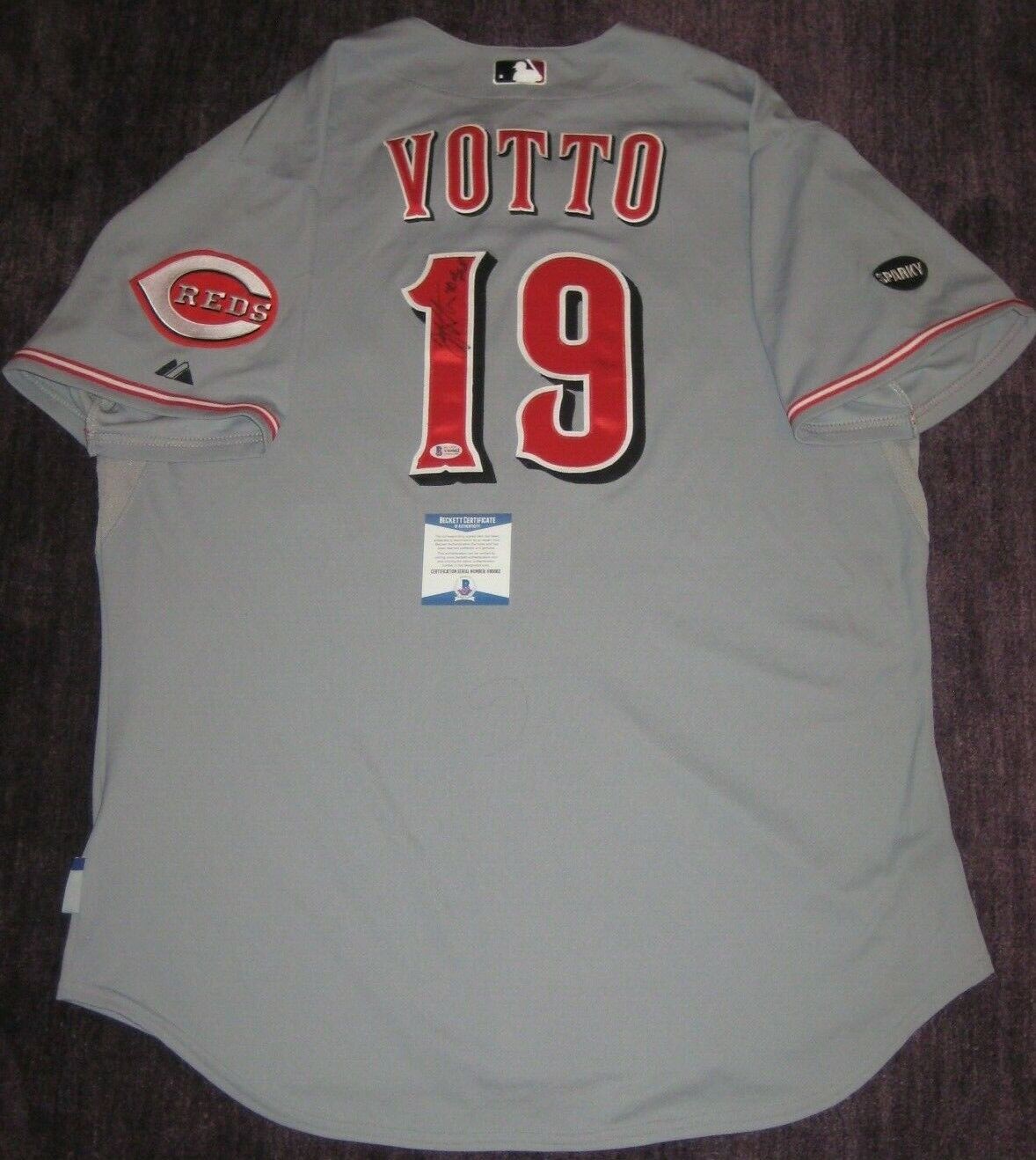 Joey Votto Game Used Jersey Autographed Cincinnati Reds 2013