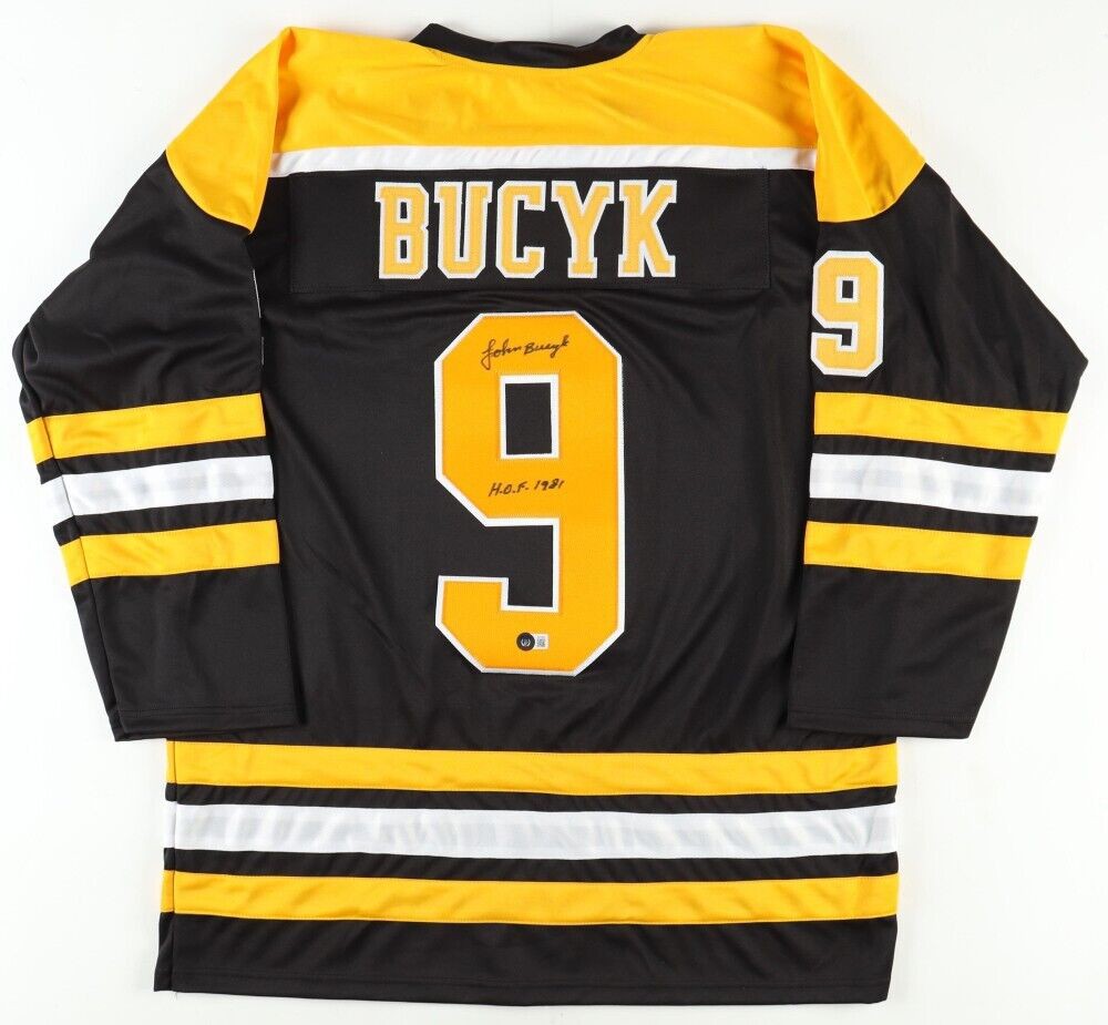 H.O.F. Johnny Bucyk Autographed Jersey - Boston Bruins