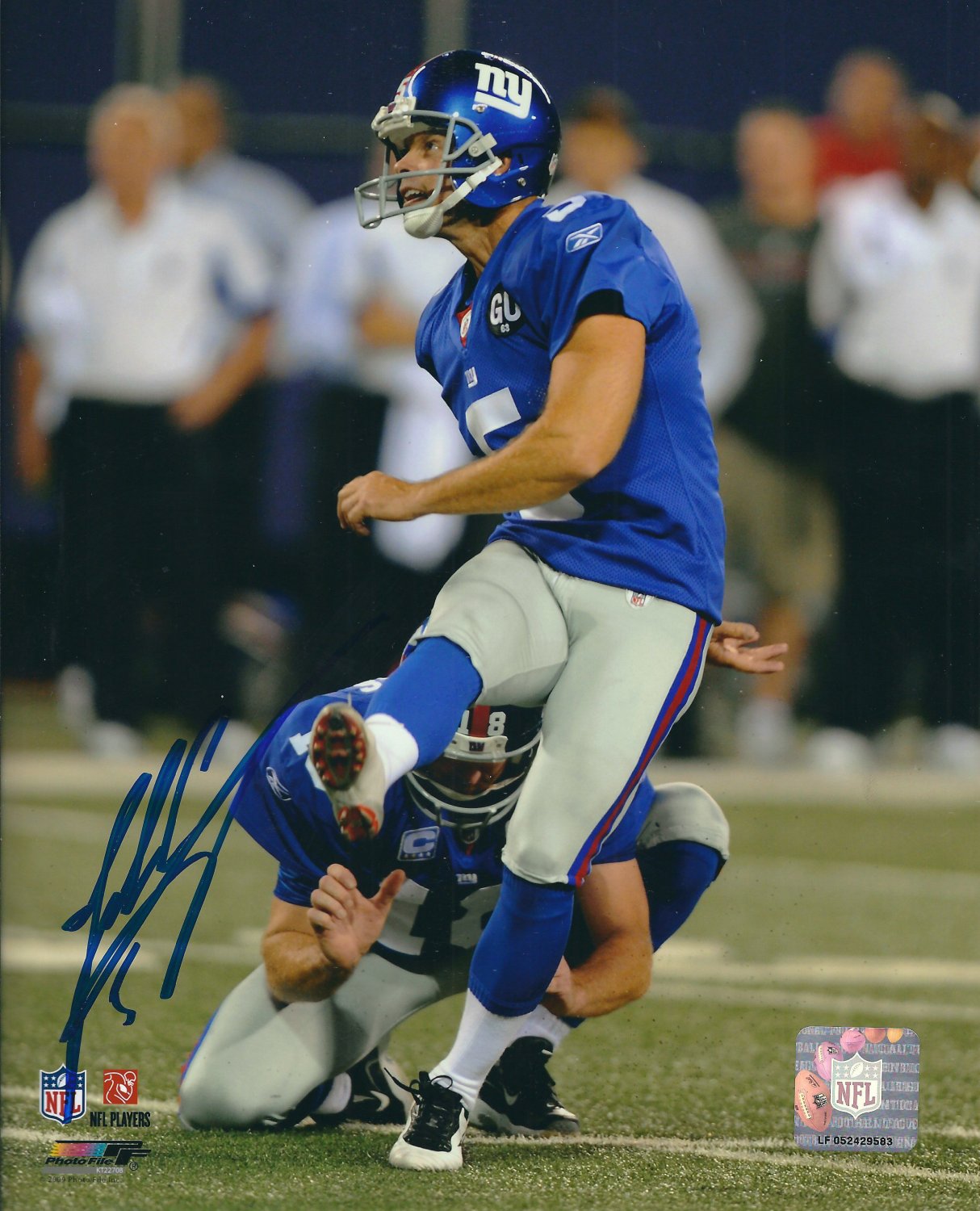 John Carney Autographed Signed 8X10 New York Giants Photo - Autographs