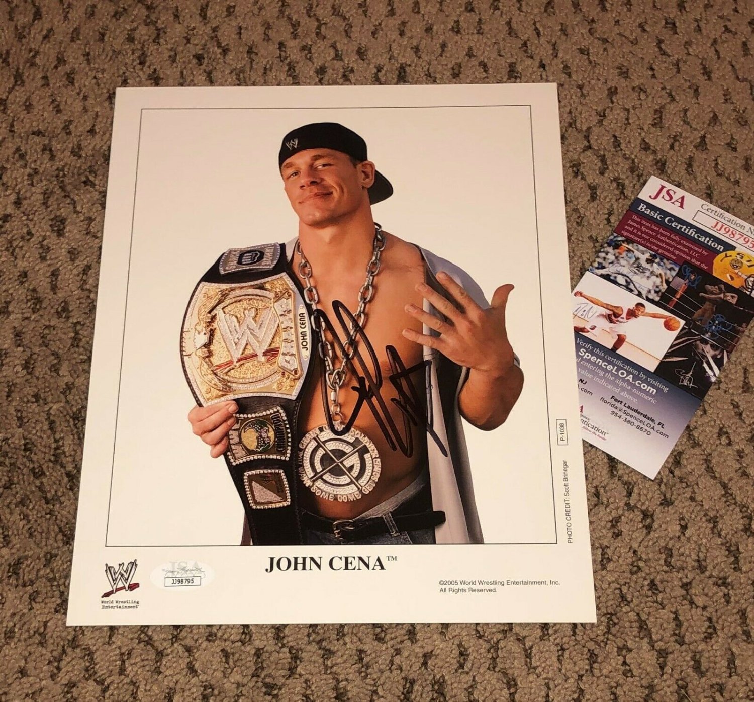 John Cena Autographed Signed 8X10 2005 Original Promo Photo Autograph