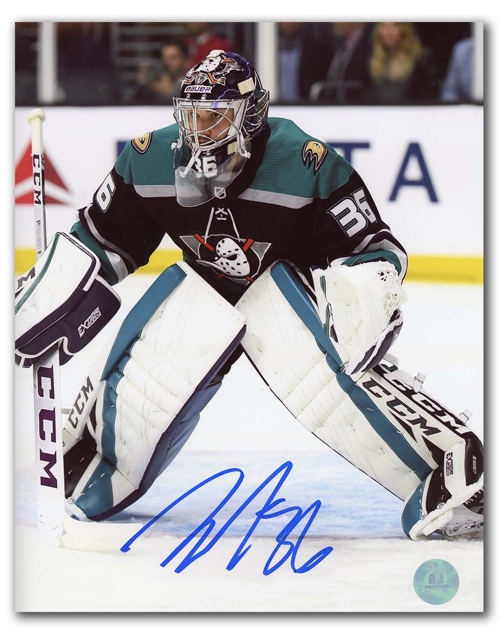 John Gibson Autographed Signed Anaheim Ducks Jersey PSA/DNA Size 54