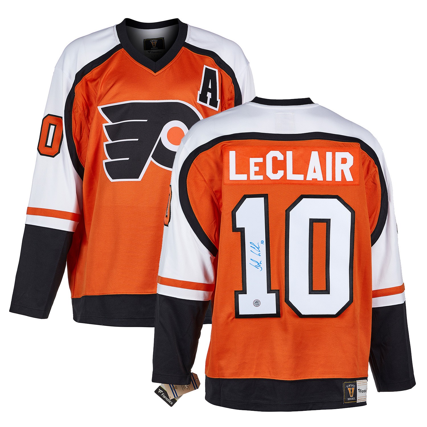 John LeClair Philadelphia Flyers Autographed Signed Retro Fanatics Jersey