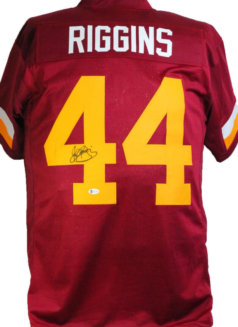 John Riggins Autographed Signed Maroon/ Yellow Pro Style Jersey- Beckett W  Black