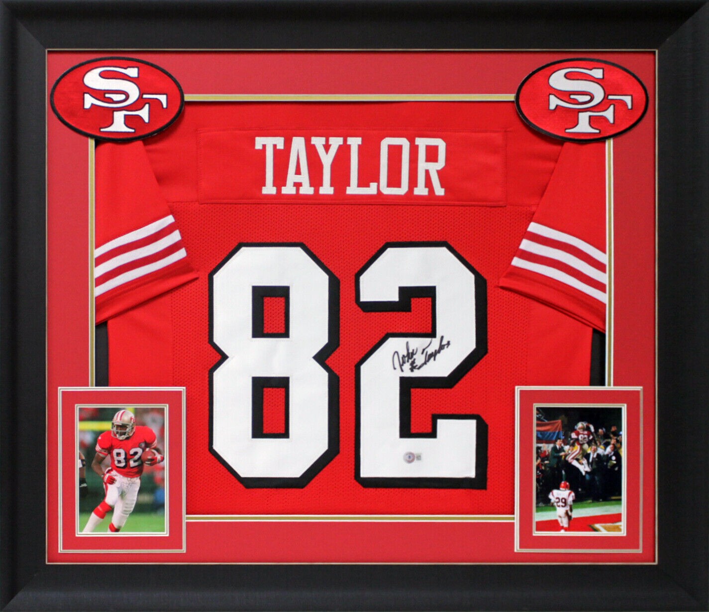 John Taylor Autographed Signed 49Ers Authentic Red Pro Style