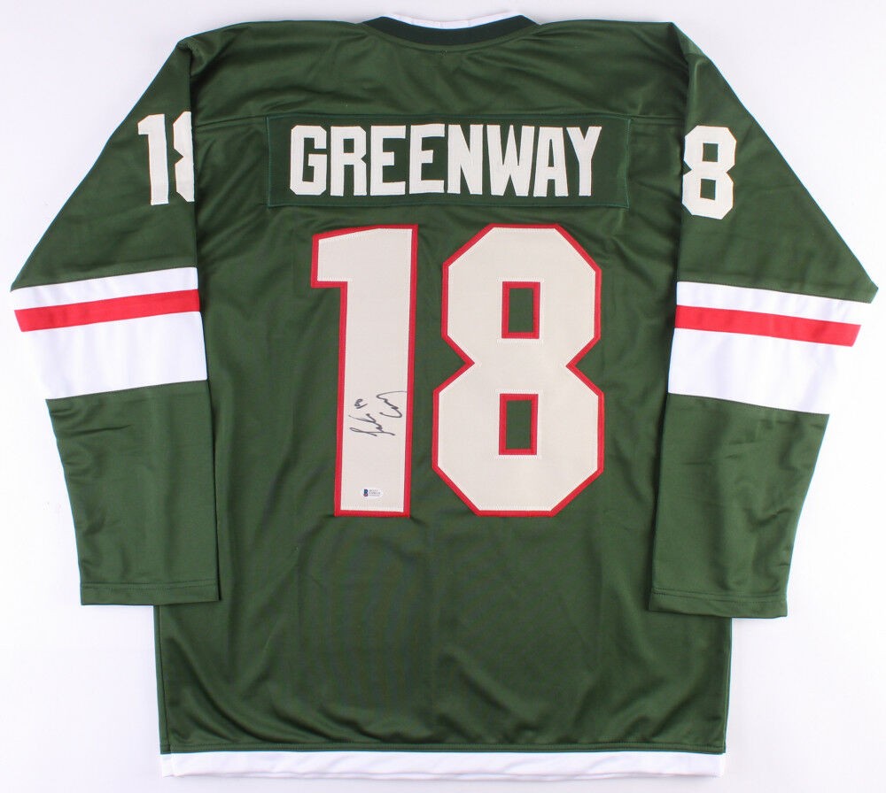Jordan Greenway Autographed Signed Wild Jersey (Beckett COA) Minnesota