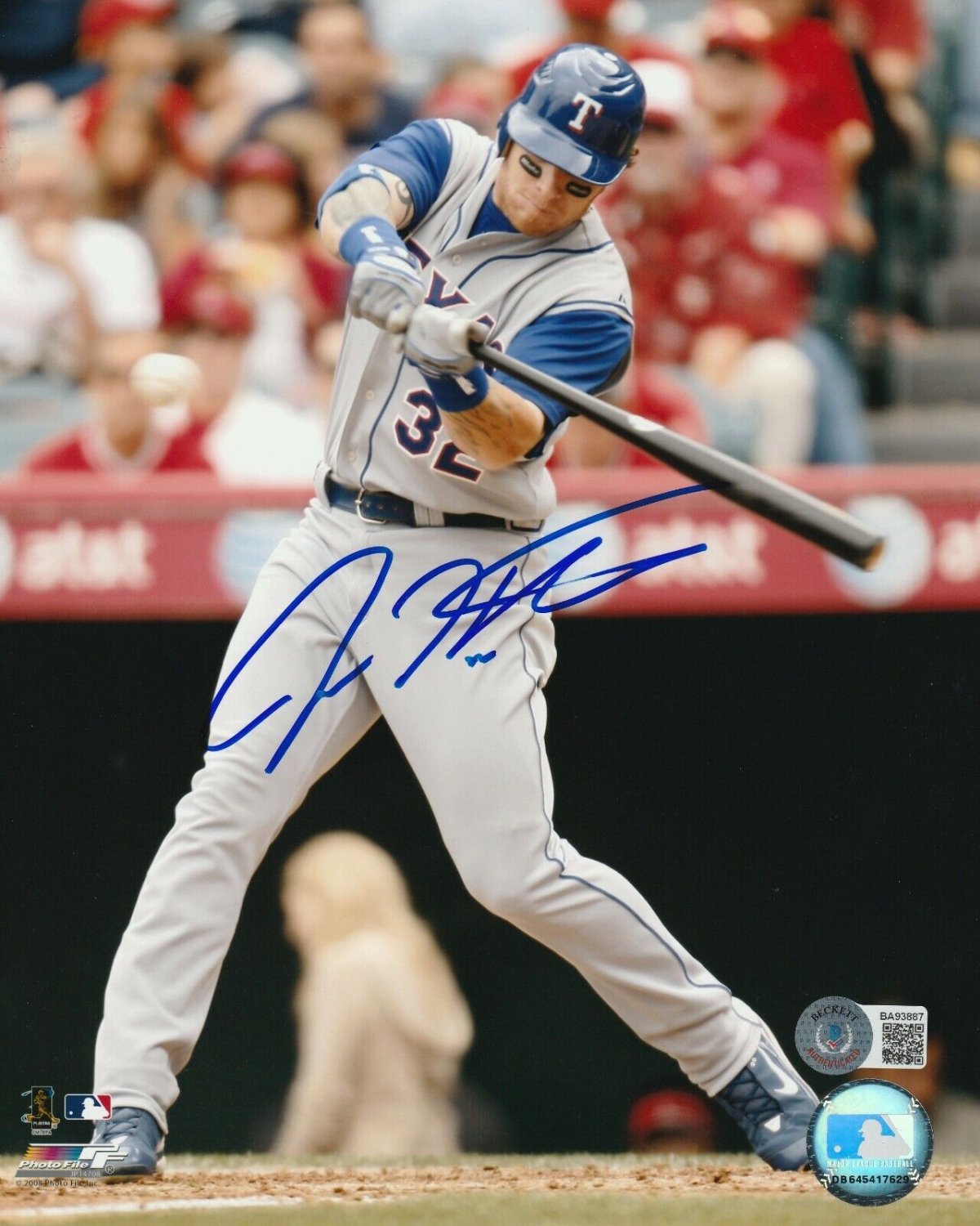 Josh Hamilton Autographed Signed Texas Rangers 8X10 Photo With