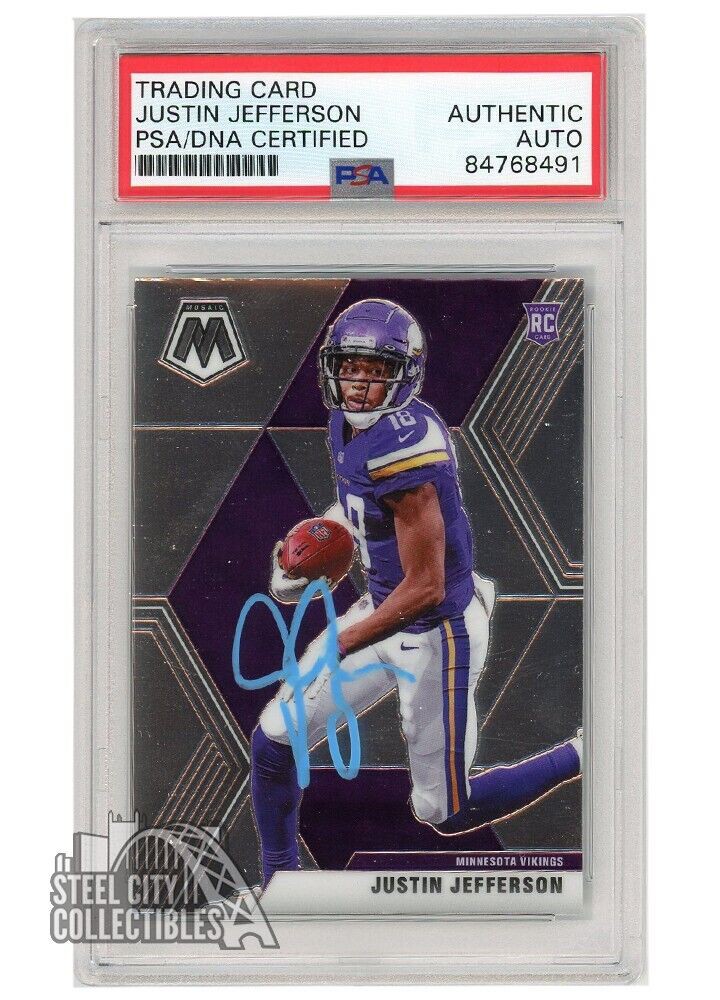 Justin Jefferson Autographed Signed 2020 Panini Mosaic Autograph Rc