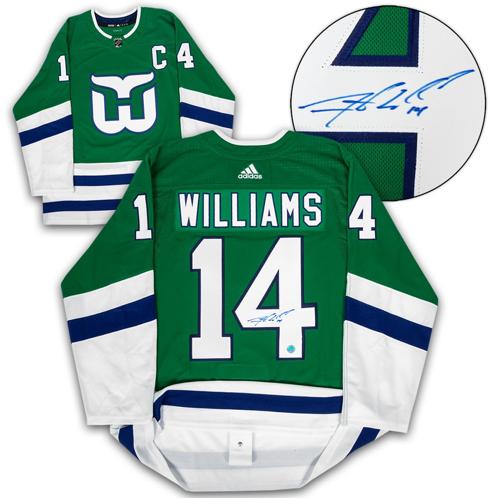 ذيل الثعلب Adidas Carolina Hurricanes #14 Justin Williams Green Salute to Service Women's Stitched NHL Jersey مكيف نيكاي