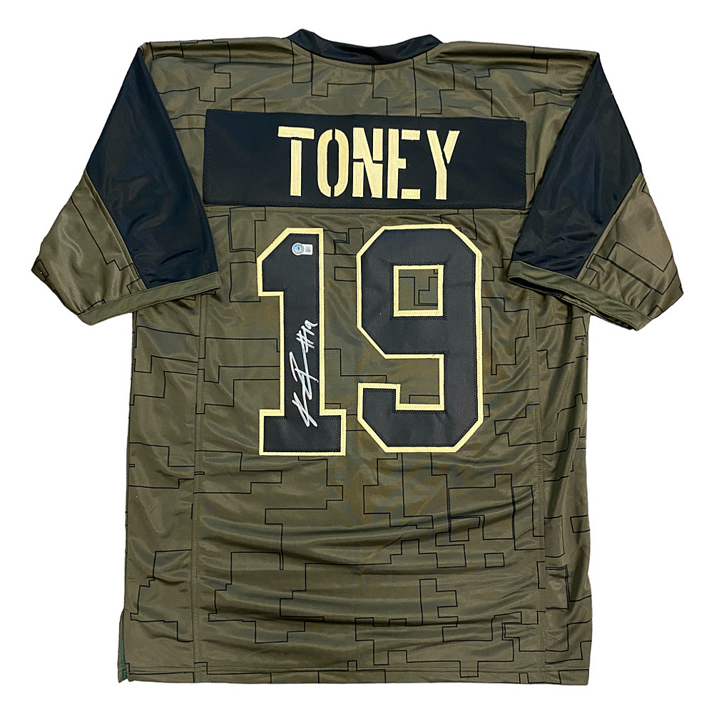 Kadarius Toney Autographed Kansas City Chiefs Custom #19 Camo Jersey Signed  on the 1 - Beckett Authentic