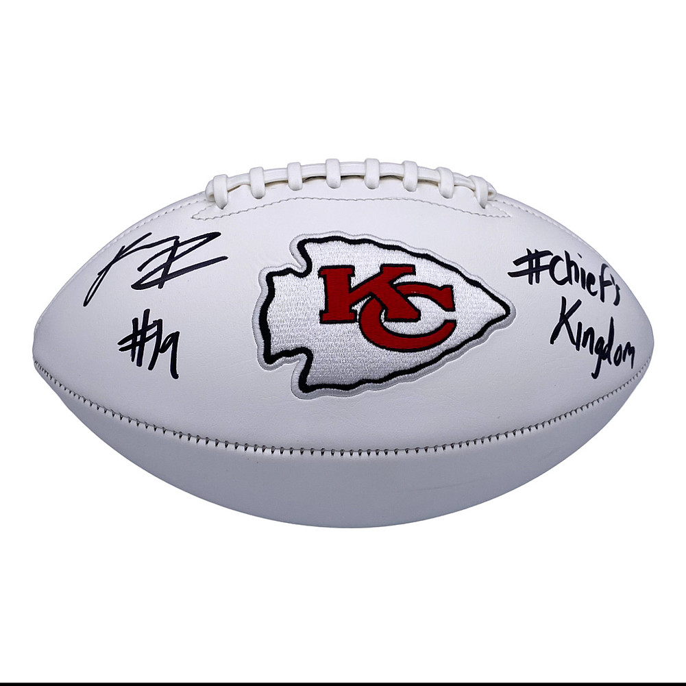 Kadarius Toney Autographed Kansas City Chiefs Custom #19 Yellow Jersey  Signed on the 1 - Beckett Authentic