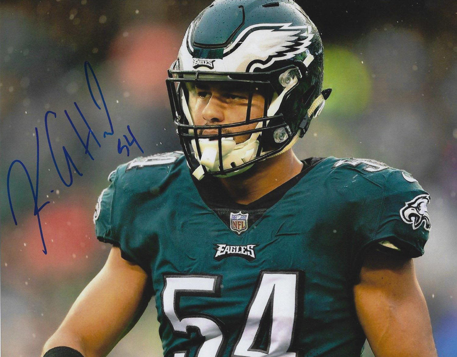 Kamu Grugier-Hill Autographed Signed Kamu Grugier-Hill Philadelphia Eagles  8X10 Photo - COA - Autographs