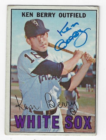 Ken Berry Autographed Signed Chicago White Sox 1967 Topps Card