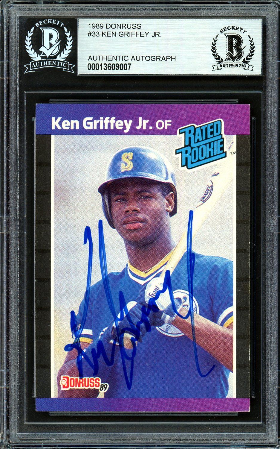 Ken Griffey, Jr. Autographed Signed . 1989 Donruss Rookie Card #33