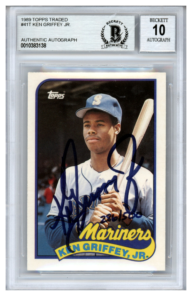 Ken Griffey Jr. Autographed Signed 1989 Topps Traded Rookie Card 41T