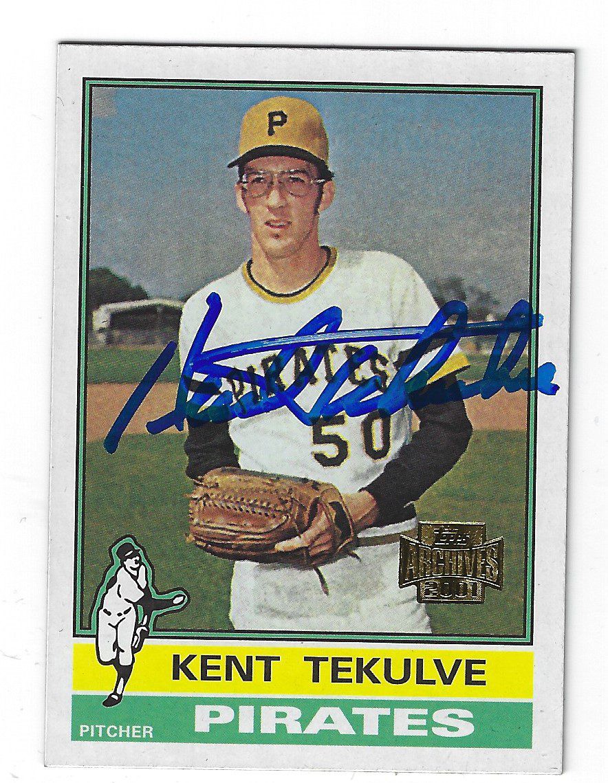 KENT TEKULVE Autographed 2001 Topps Archive Card