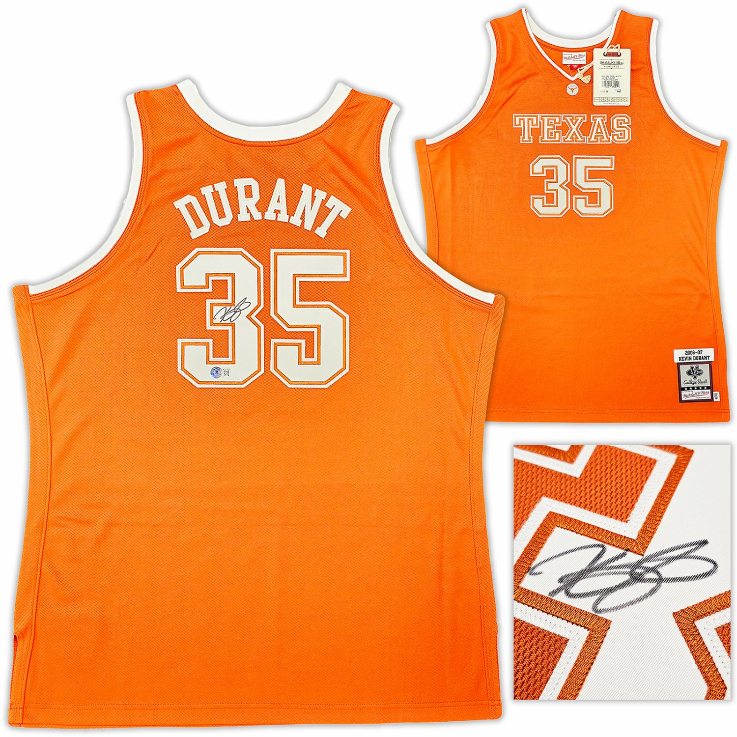 Kevin Durant Autographed and Framed Texas Longhorns Jersey