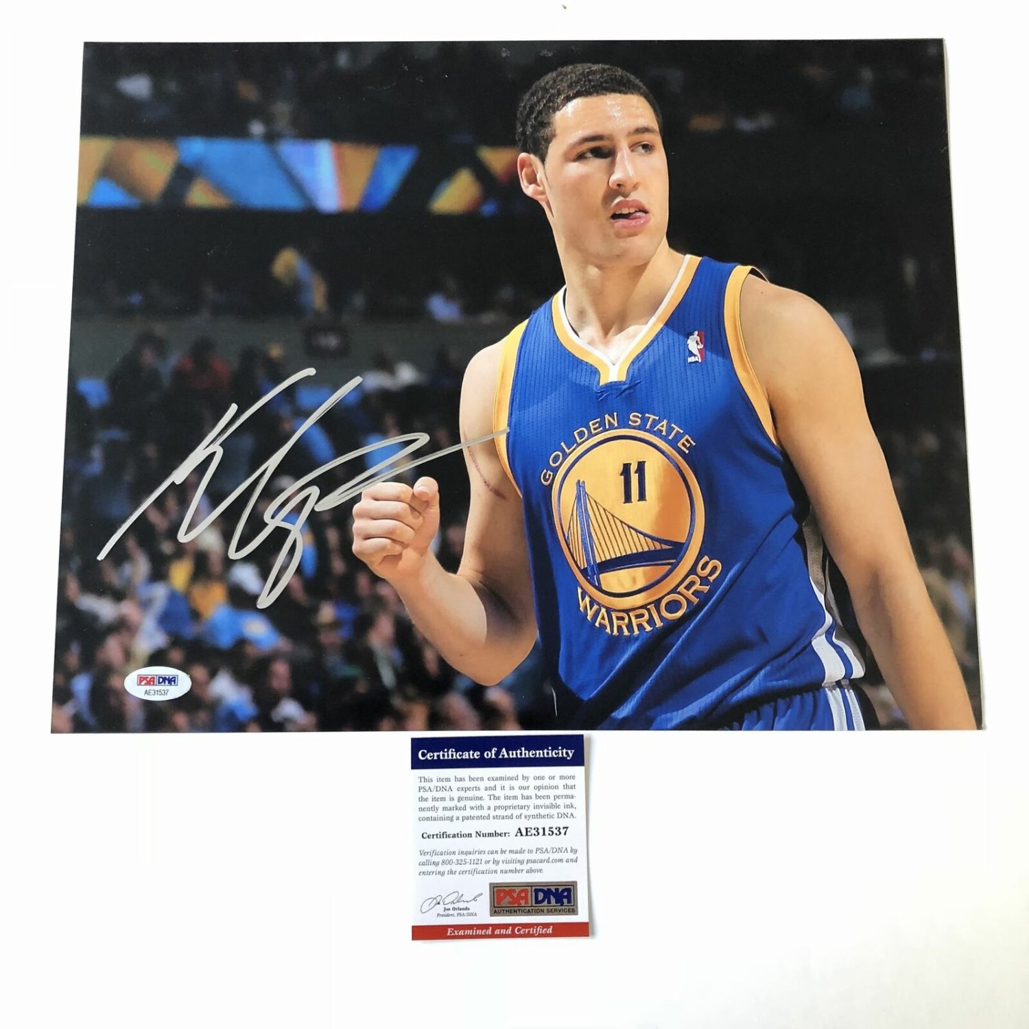 klay thompson autographed jersey