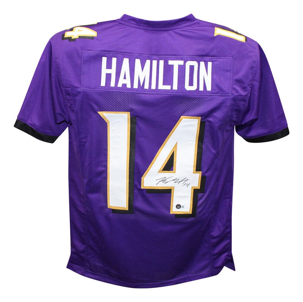 Kyle Hamilton Autographed Signed Pro Style Purple Jersey Beckett