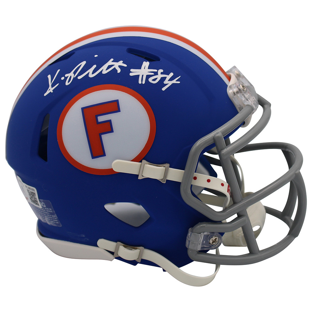 Kyle Pitts Autographed Signed Florida Gators Riddell Speed Blue