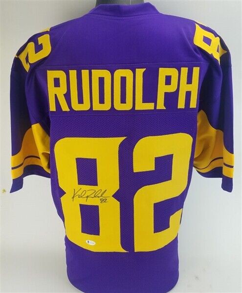 Kyle Rudolph Autographed Signed Vikings Color Rush Jersey (Beckett COA)  Minnesota All Pro Te