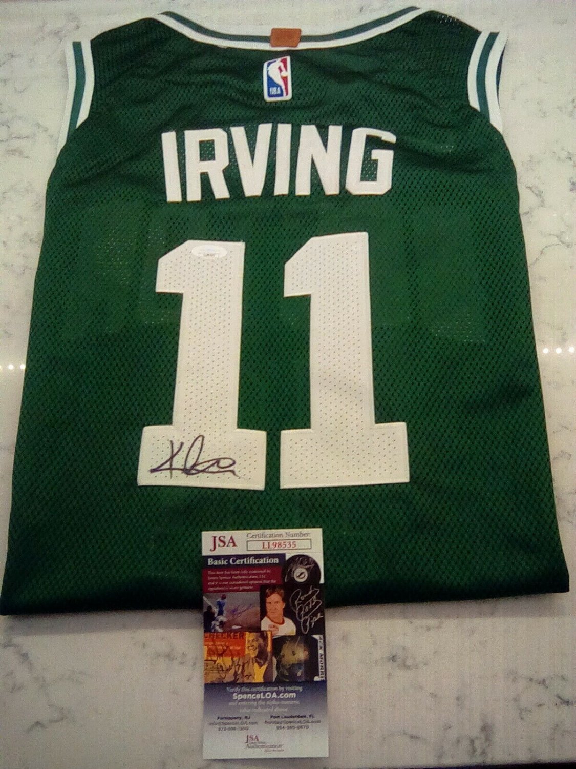 autographed kyrie irving jersey
