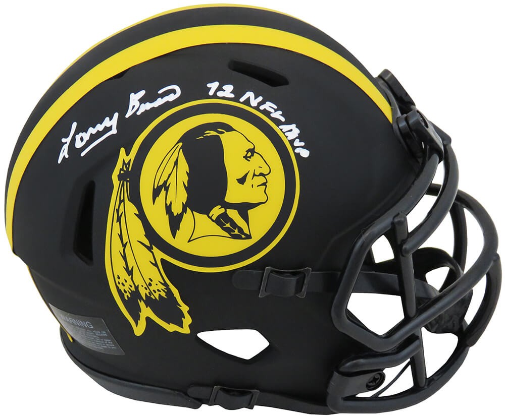 Larry Brown Autographed Signed Washington Redskins Eclipse Black Matte  Riddell Speed Mini Helmet w/72 NFL MVP