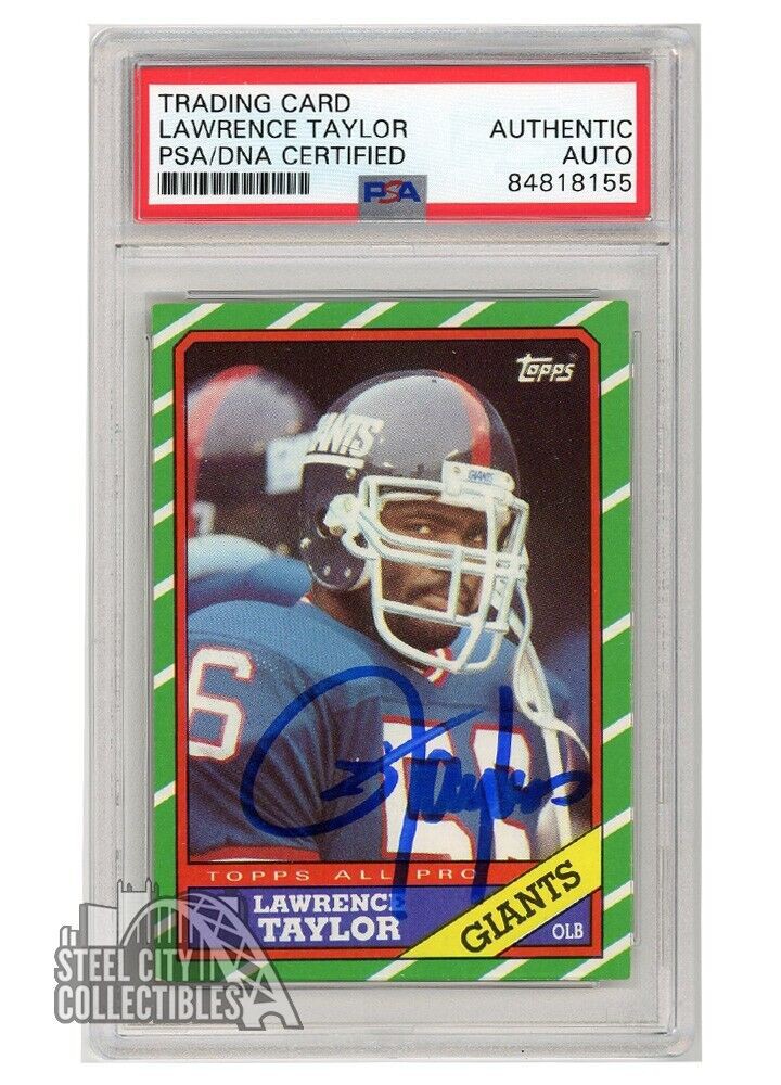 Lawrence Taylor Memorabilia, Autographed Lawrence Taylor