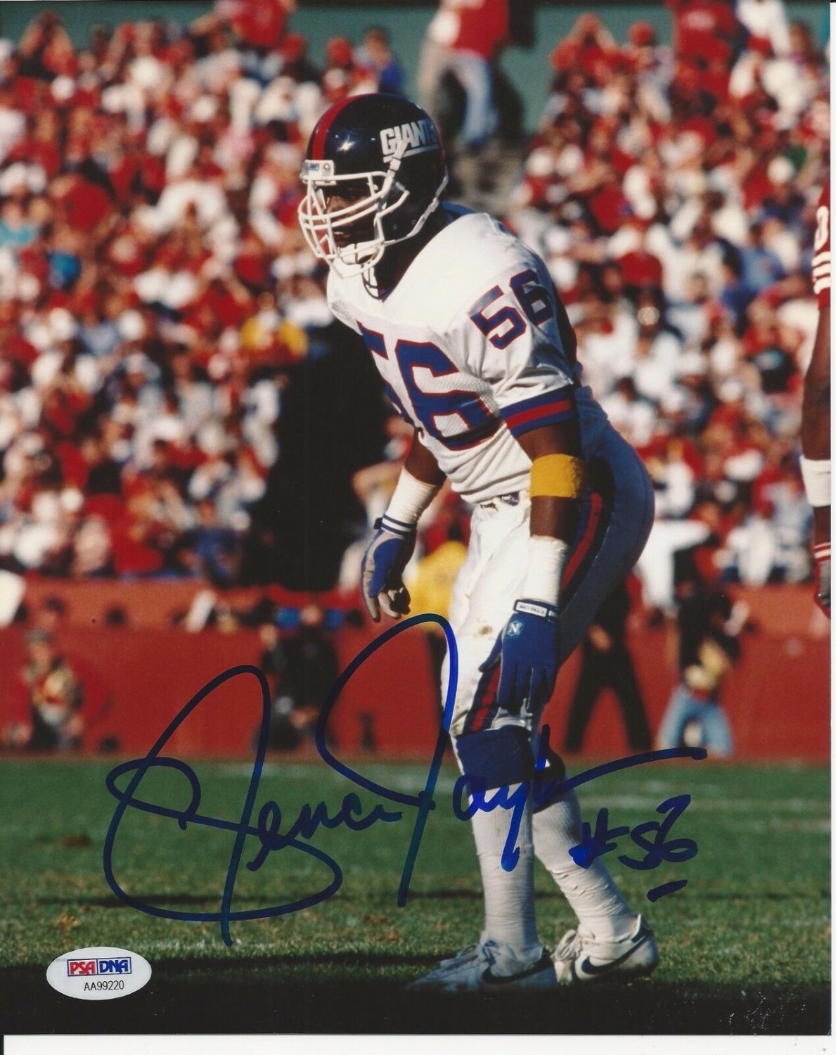 Lawrence Taylor Autographed Signed New York Giants 8X10 Photo With PSA COA