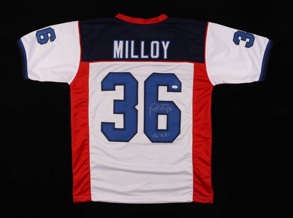 Lawyer Milloy Autographed Signed Buffalo Jersey Inscribed 'Go