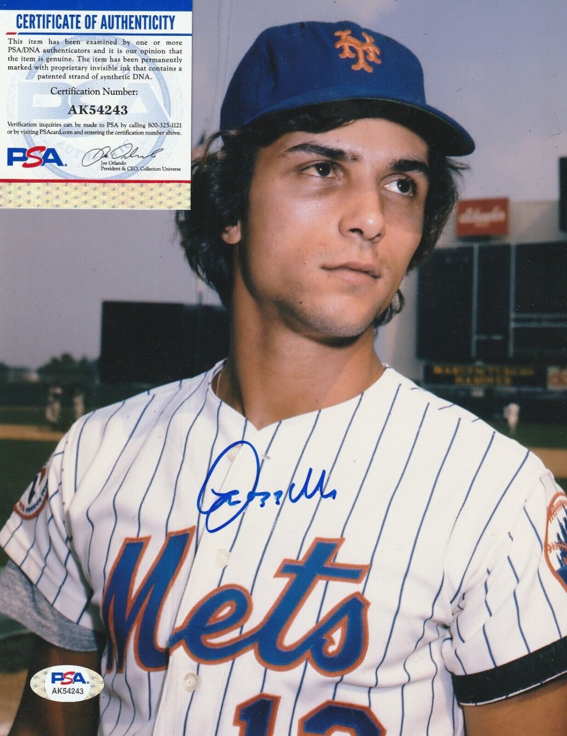 Lee Mazzilli Autographed Signed New York Mets PSA Authentcated Action 8X10