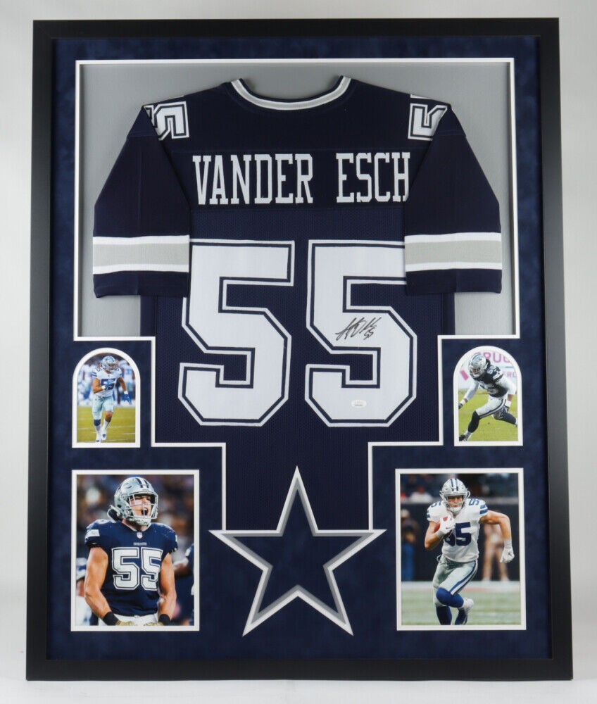 Leighton Vander Esch Autographed Signed Cowboys 35X43 Framed