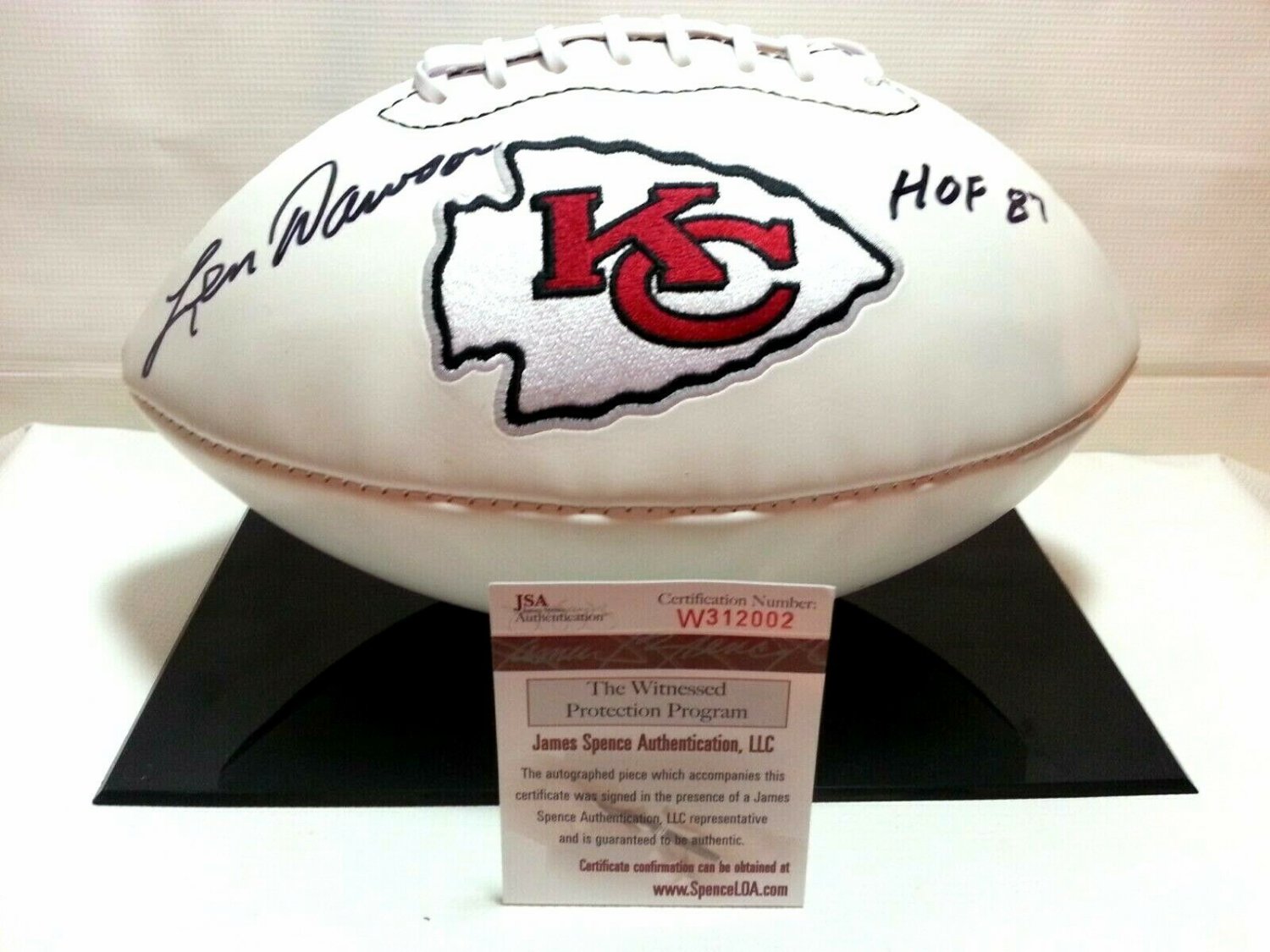 Len dawson signed football Clearance