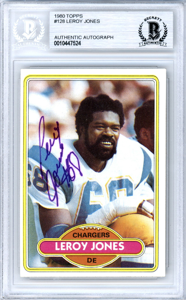 Leroy Jones Autographed Signed Auto 1980 Topps Card 128 San Diego