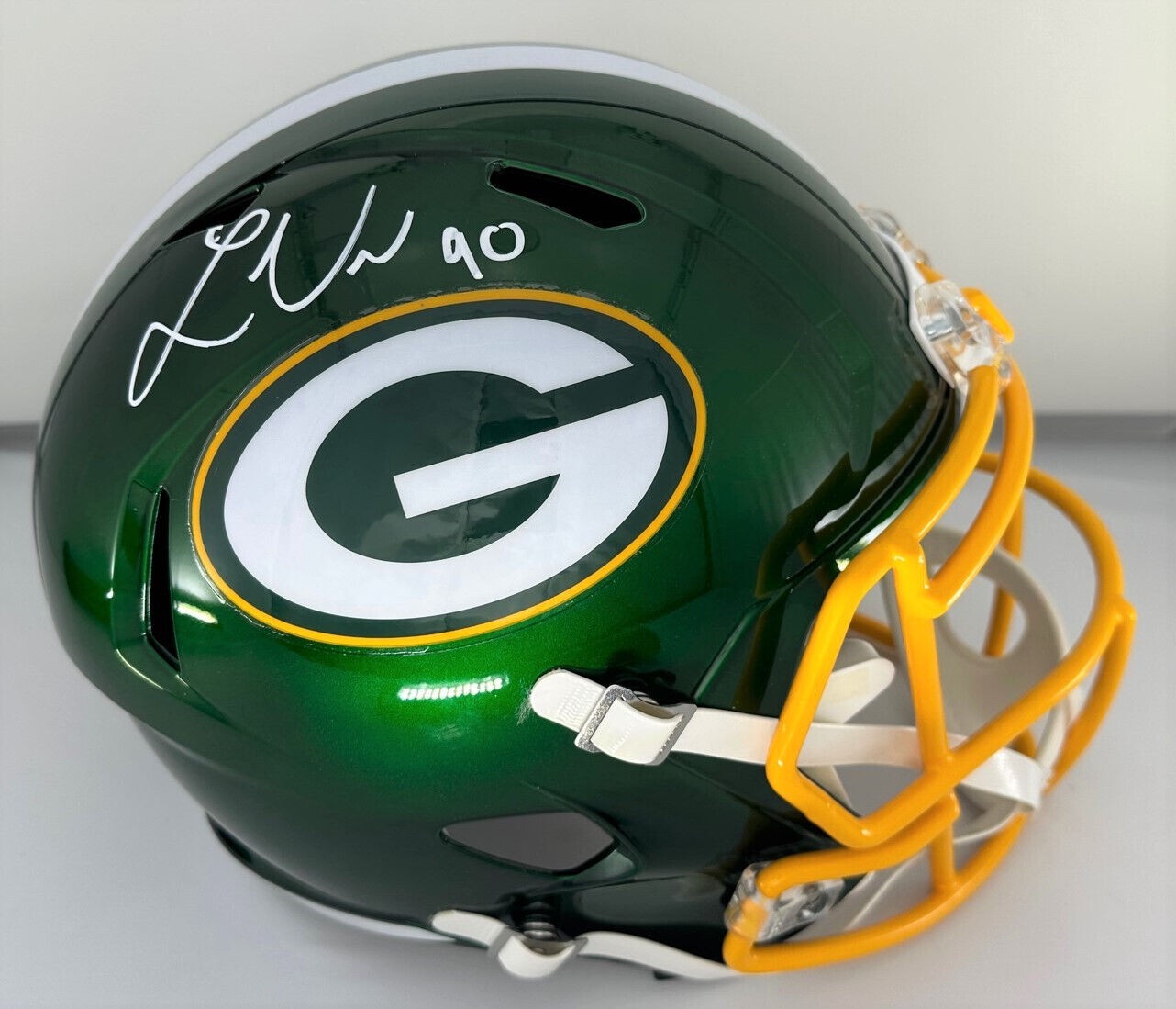 Lukas Van Ness Autographed Signed Packers Full Size Flash Replica