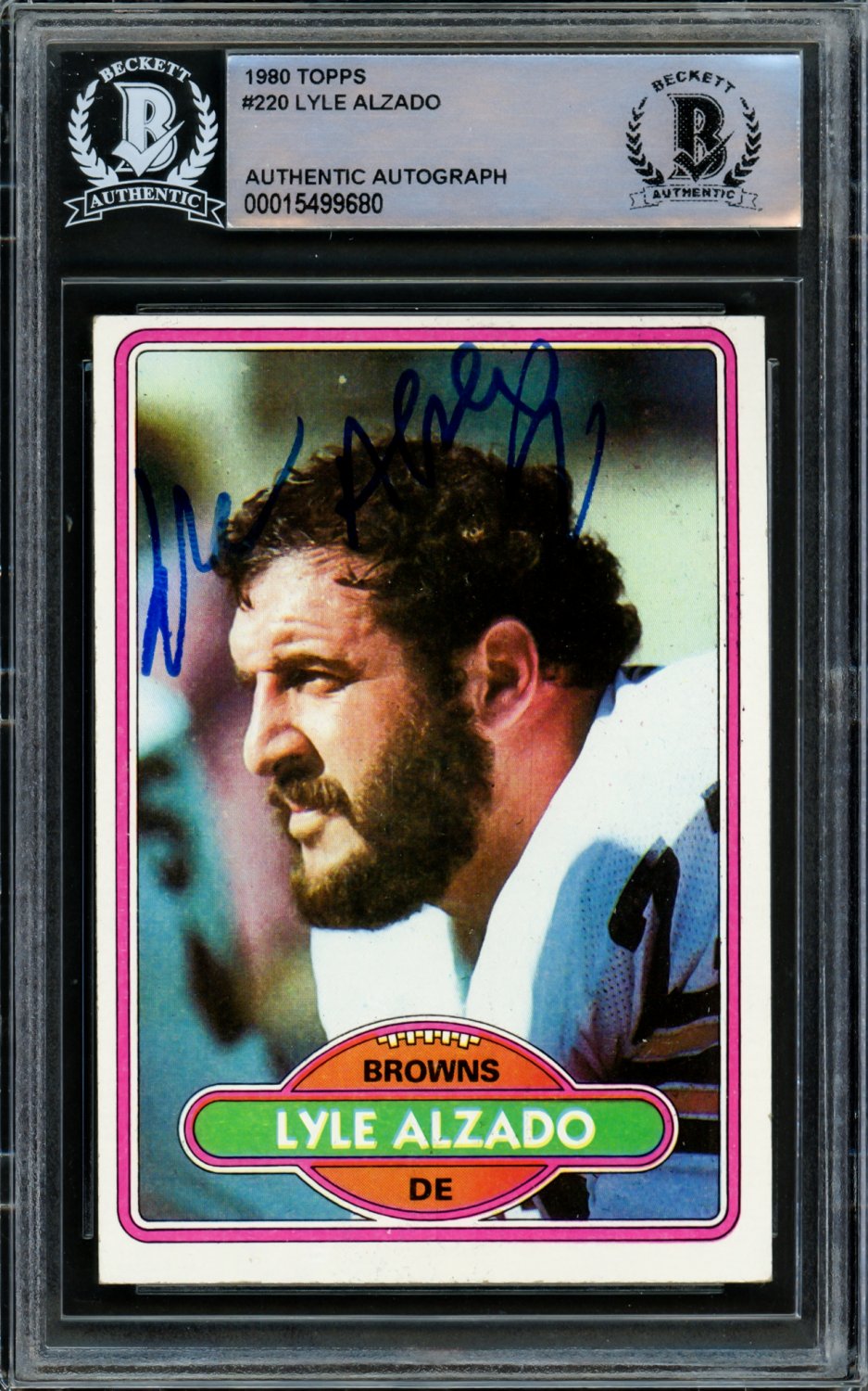 Lyle Alzado Autographed Signed 1980 Topps Card #220 Cleveland