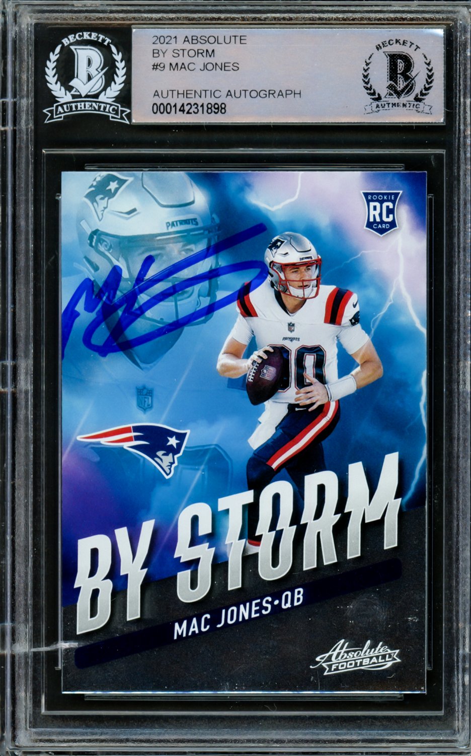 Mac Jones Autographed Signed 2021 Panini Absolute By Storm Rookie