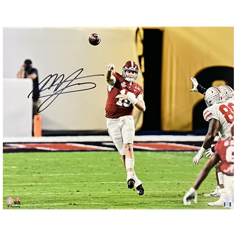 Mac Jones Autographed Signed Alabama Crimson Tide 'Throwing' 16x20 Photo -  JSA Authentic