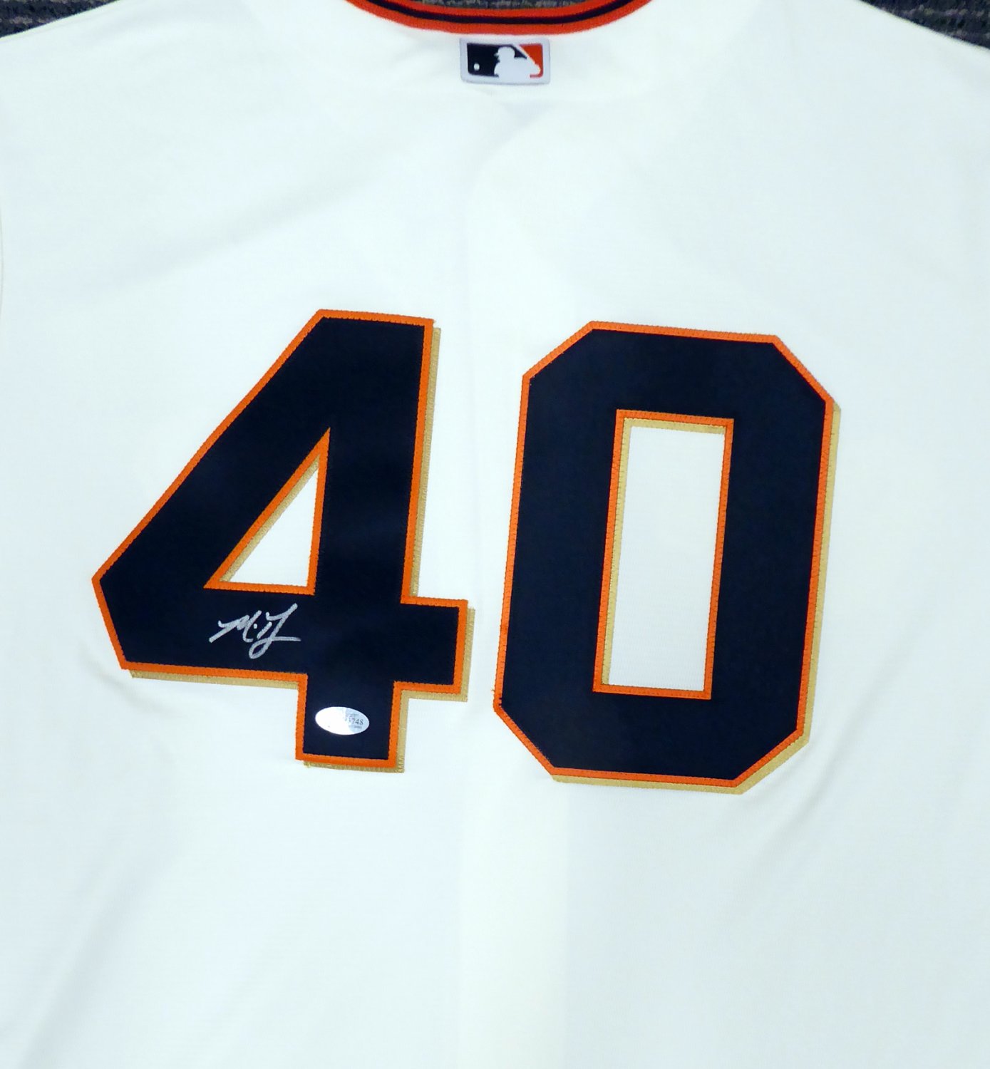 Madison Bumgarner San Francisco Giants Autographed Majestic Cream Replica  Jersey Collage