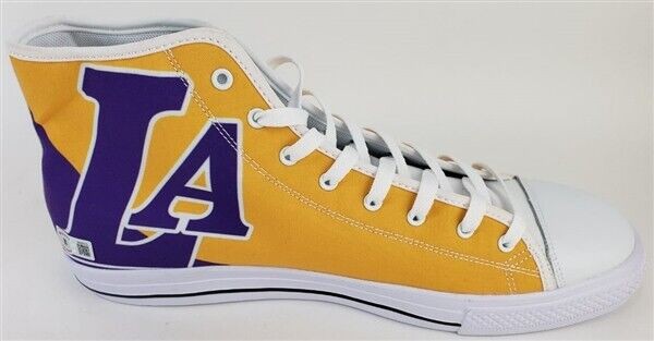 Magic Johnson Autographed Yellow Los Angeles Lakers