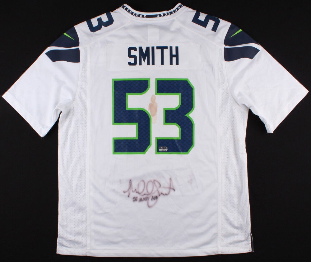 Malcolm Smith Autographed Signed Seahawks Jersey Inscribed 'Sb Xlviii MVP'  (Fanatics Holo)