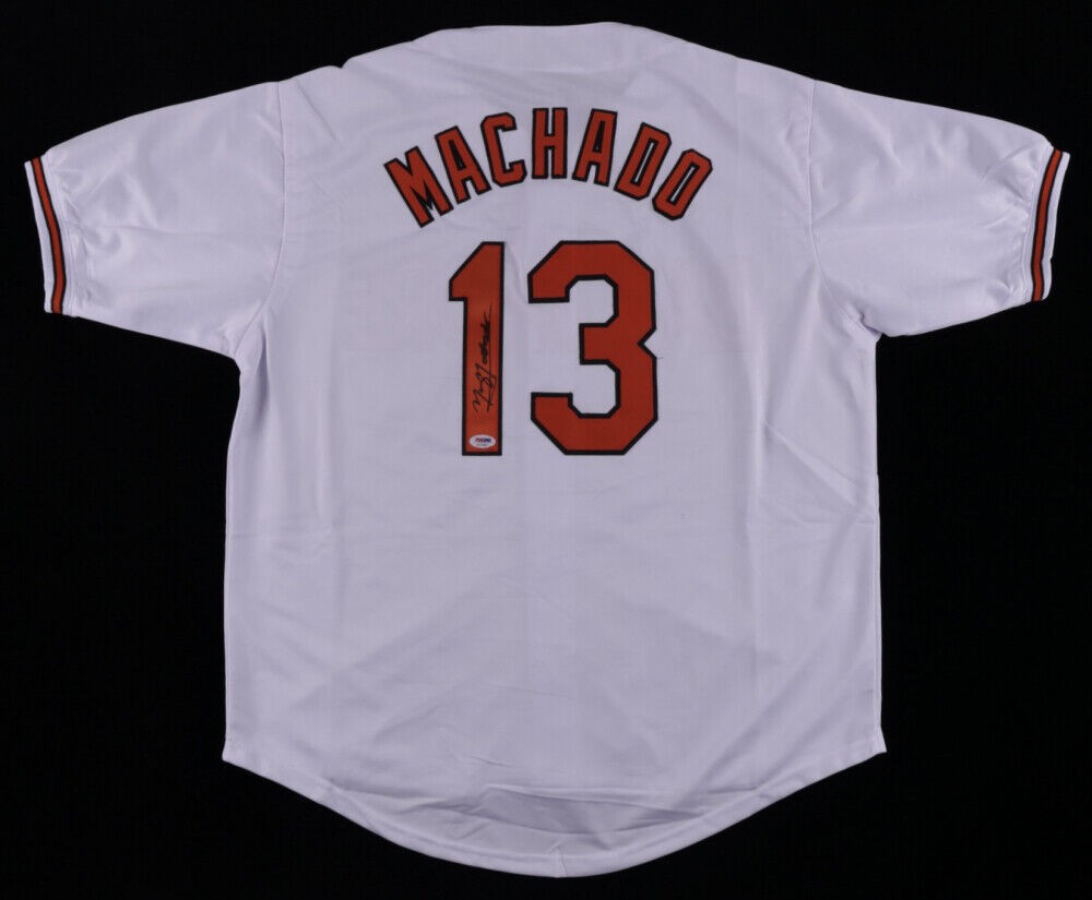 Manny Machado Autographed Signed Baltimore Orioles White Jersey (PSA) 5Xall  Star 3Rd.Base