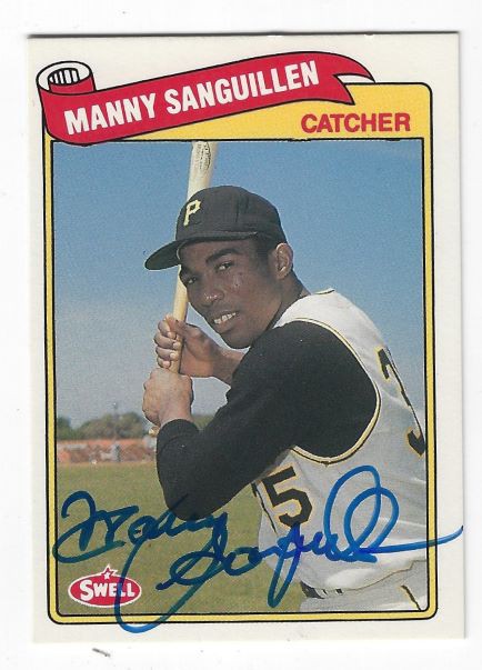 Manny Sanguillen Autographed Signed 1989 Swell Baseball Greats Card -  Autographs