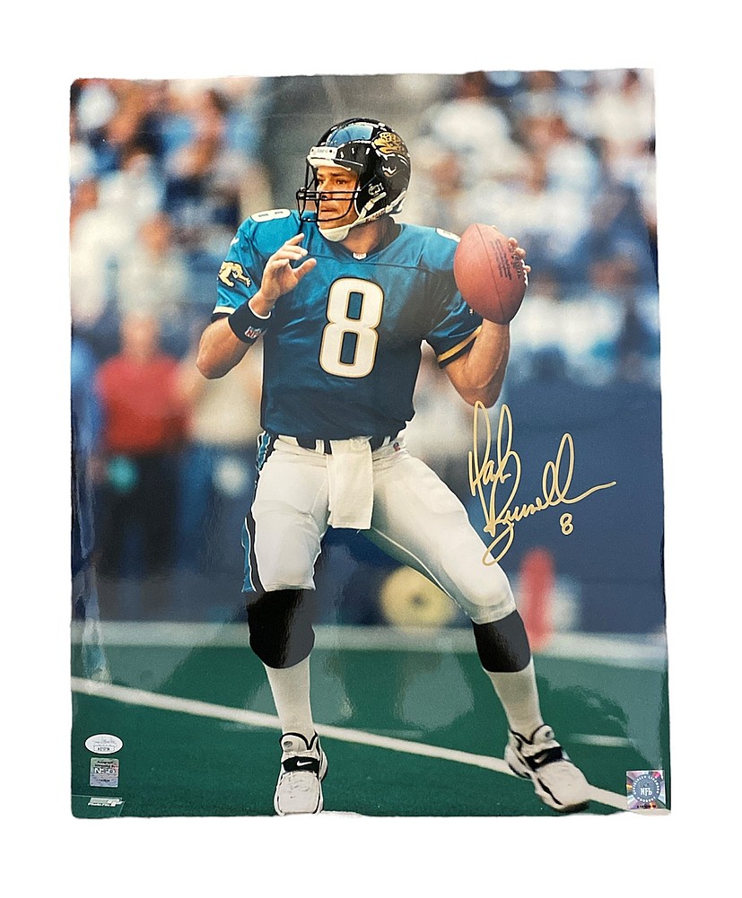 Mark Brunell Jacksonville Jaguars Teal Jersey Ready to Throw Autographed  Signed 16x20 Photo - JSA Authentic