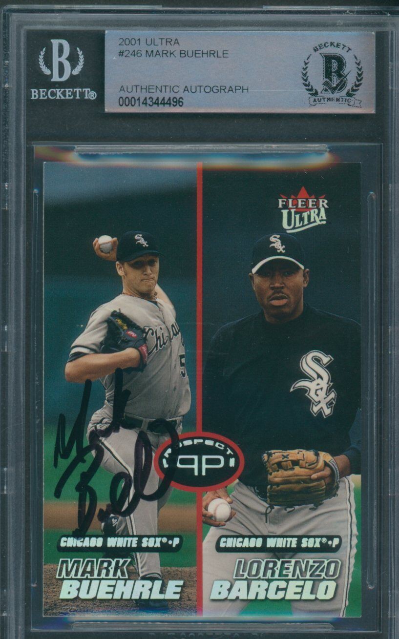 Mark Buehrle Autographed Signed 2001 Ultra #246 Beckett Authentic Autograph  4496