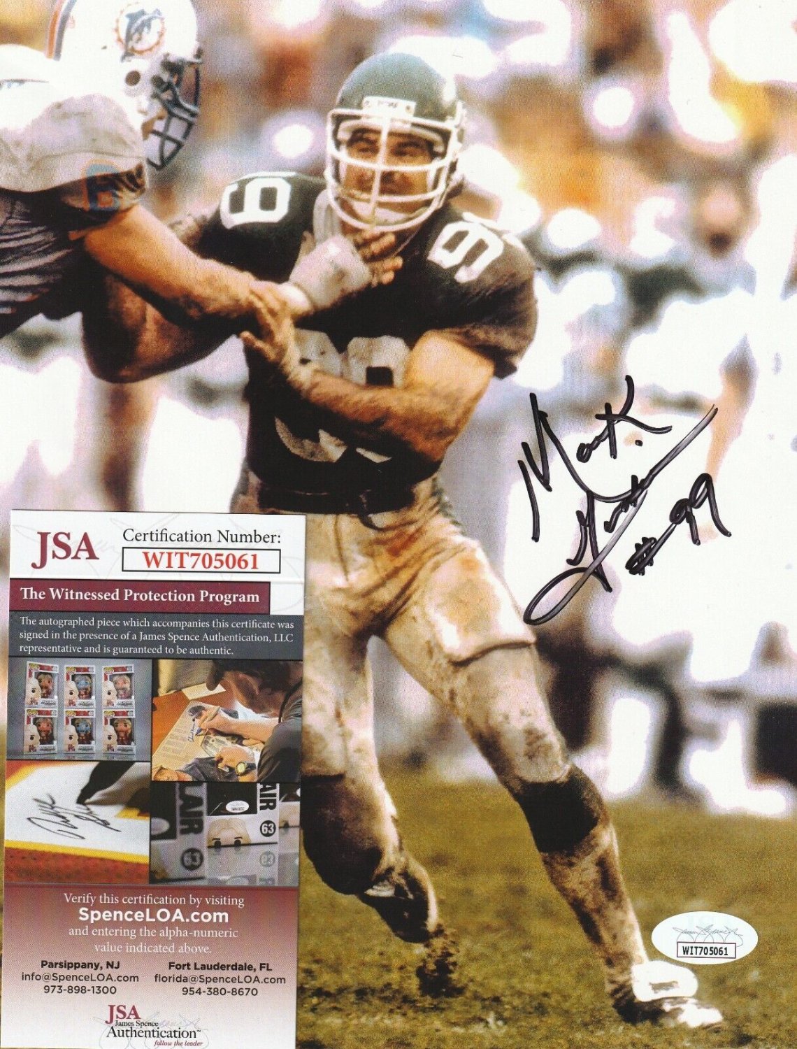 Mark Gastineau Autographed Signed New York Jets JSA Authenticated Action  8X10