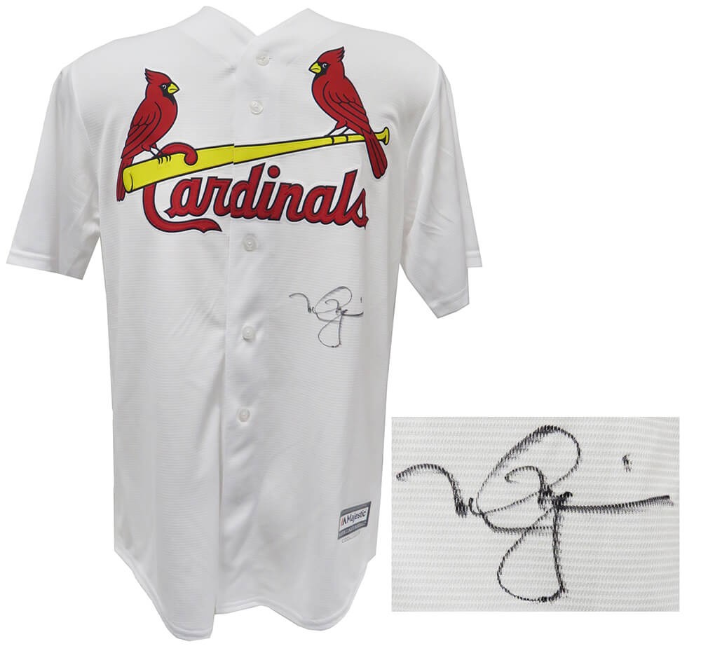 Mark McGwire Autographed Signed St Louis Cardinals White Majestic Replica  Baseball Jersey