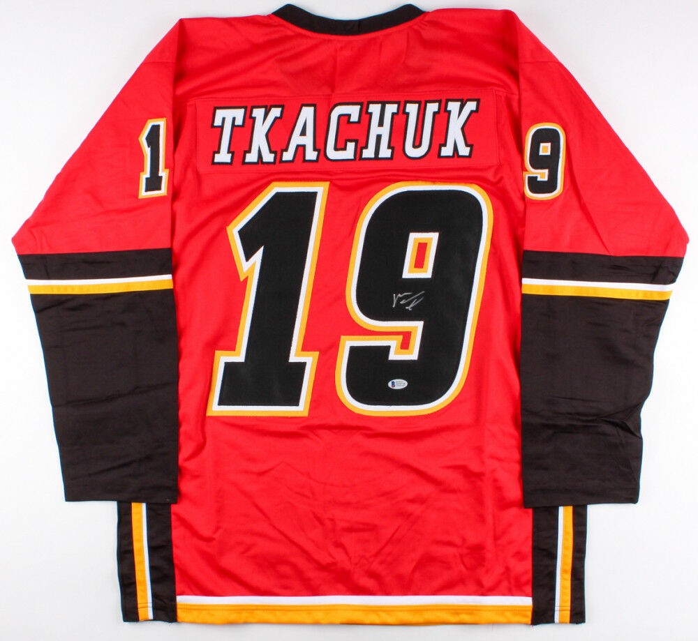 Matt Tkachuk Calgary Flames Signed Autographed Home Jersey Number 