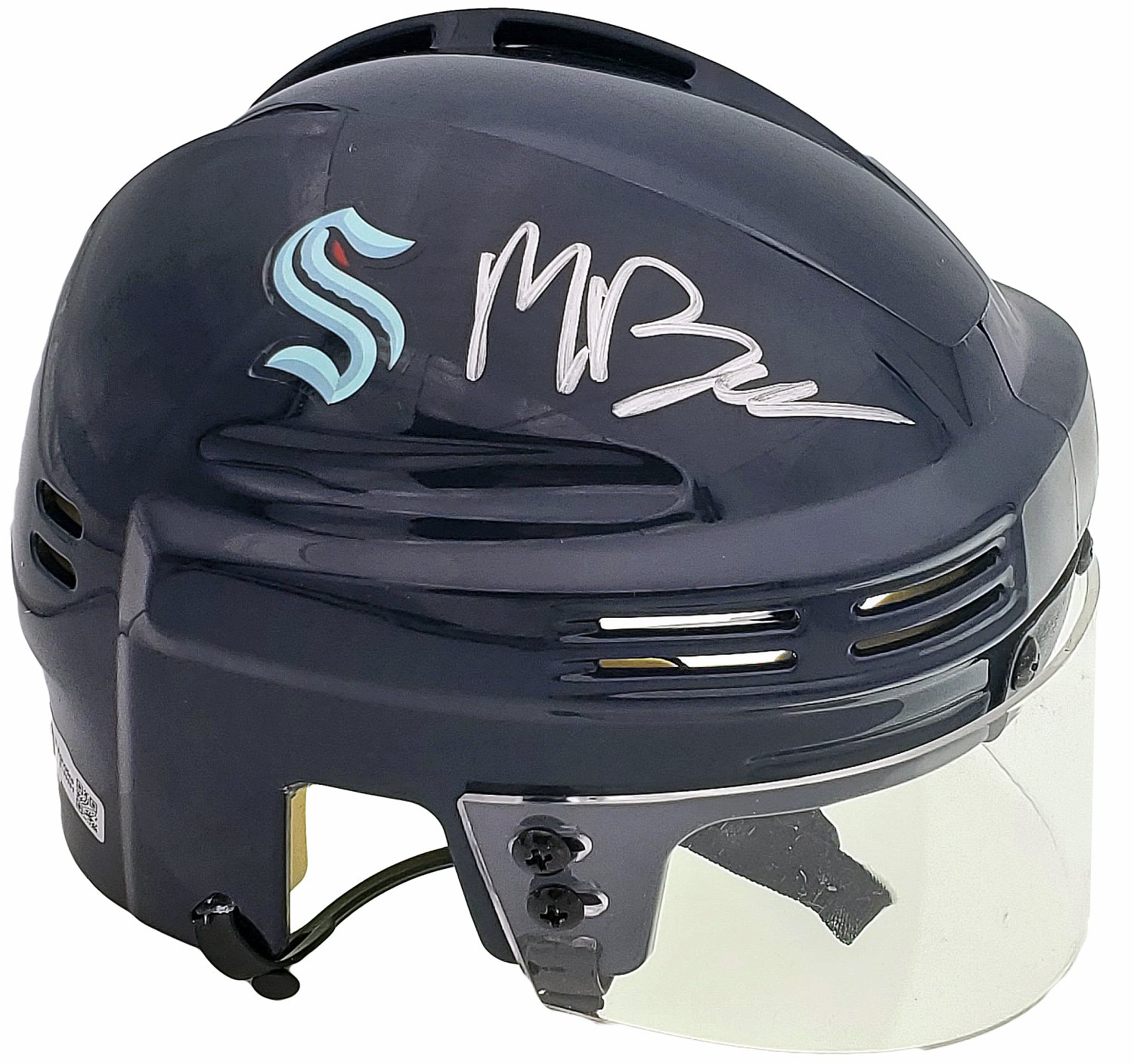 Seattle Kraken Matty Beniers Autographed Blue Fanatics Jersey